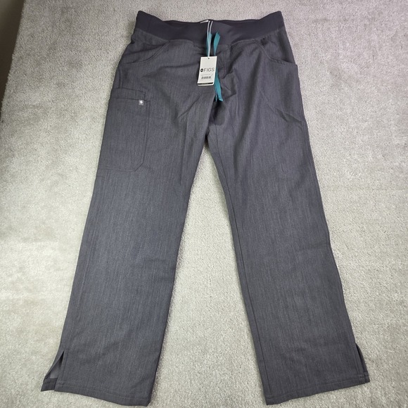 Nwt Figs Kade Cargo Scrub Pants Women's Size MP Gray Pull On Medical - Picture 1 of 8